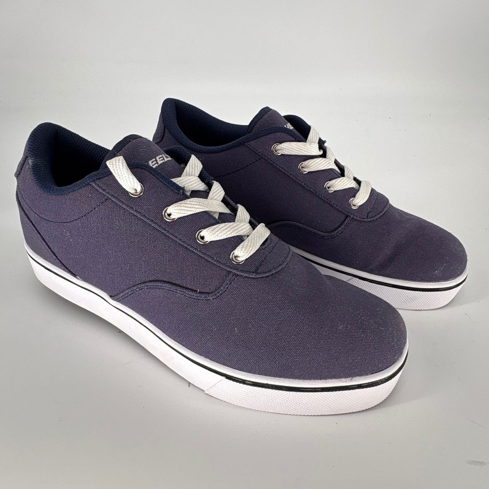 Heelys Launch Men's 12 Navy Blue Canvas Wheeled‎ Roller Skate Sneakers Y2K Shoes